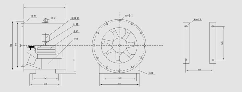 SWF型低噪聲混流式通風(fēng)機主要技術(shù)參數