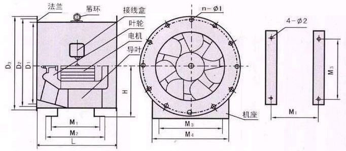 SWF混流式風(fēng)機安裝方式